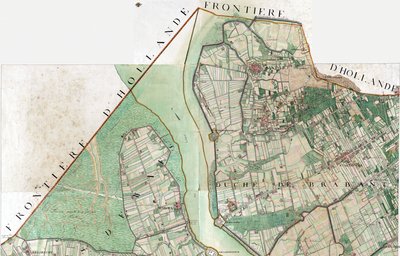 Karte von Santvliet von Joseph de Ferraris